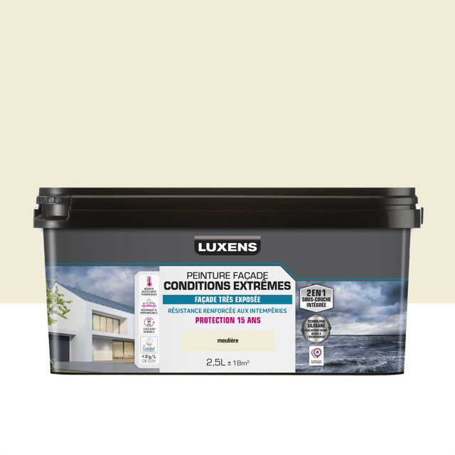 Peinture extérieure façade Conditions extrêmes LUXENS meulière mat 2.5L
