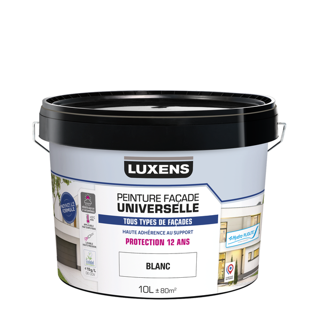 Peinture extérieure façade Universelle LUXENS blanc mat 10L