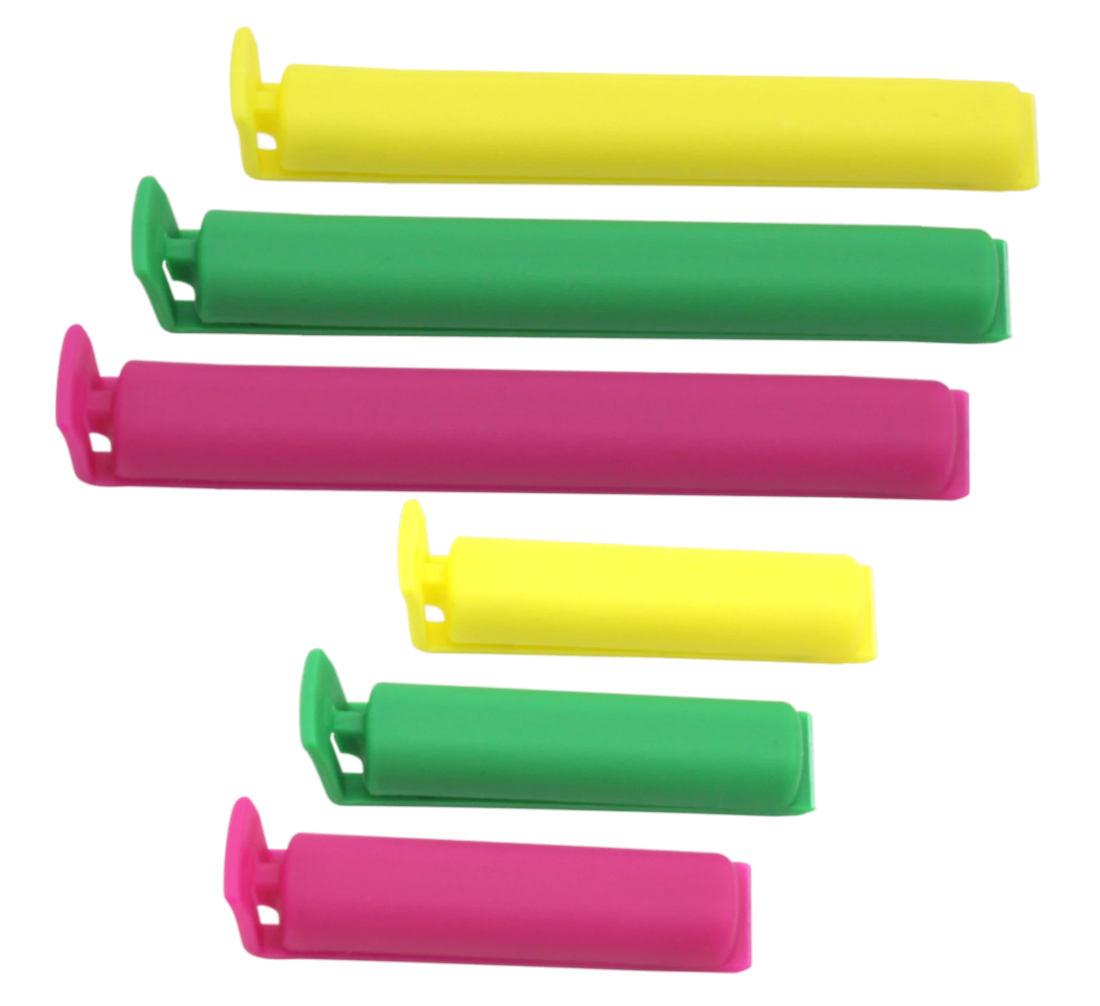 6 clips cierra bolsas 6/11cm fackelmann