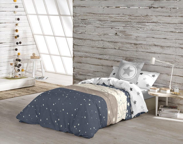 Juego funda nórdica infantil INDIGO para cama 90 cm
