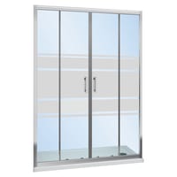 MAMPARA DE DUCHA FRONTAL CORREDERA LEXIE 180CM CROMO - 3