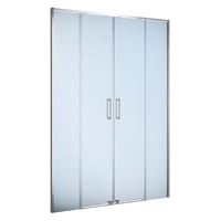 MAMPARA DE DUCHA 2 PUERTAS FRONTAL CORREDERA TEKA INCA SLIM 160CM CROMO - 2
