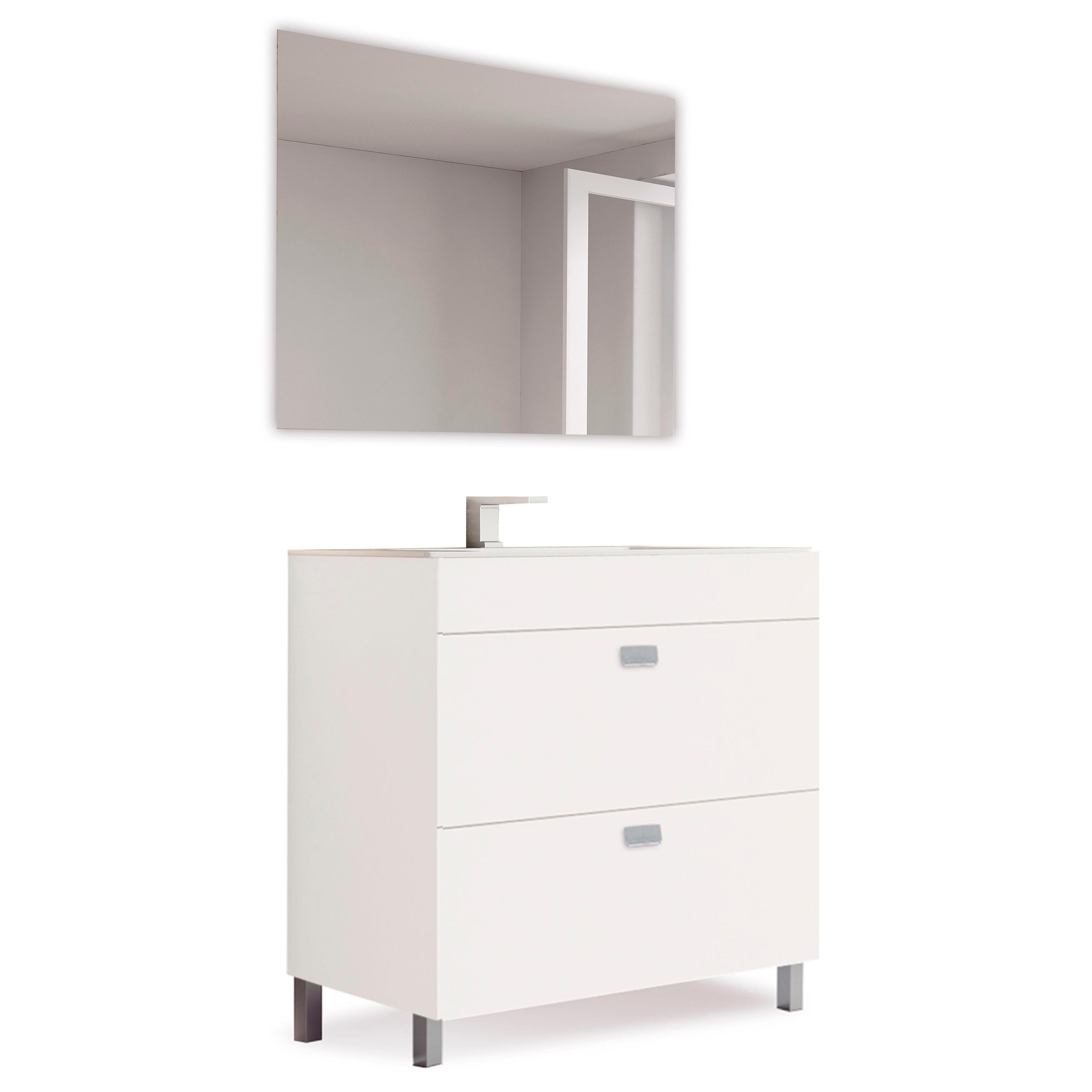CONJUNTO MUEBLE DE BAÑO CHIPRE BLANCO 79X39,2CM - 3