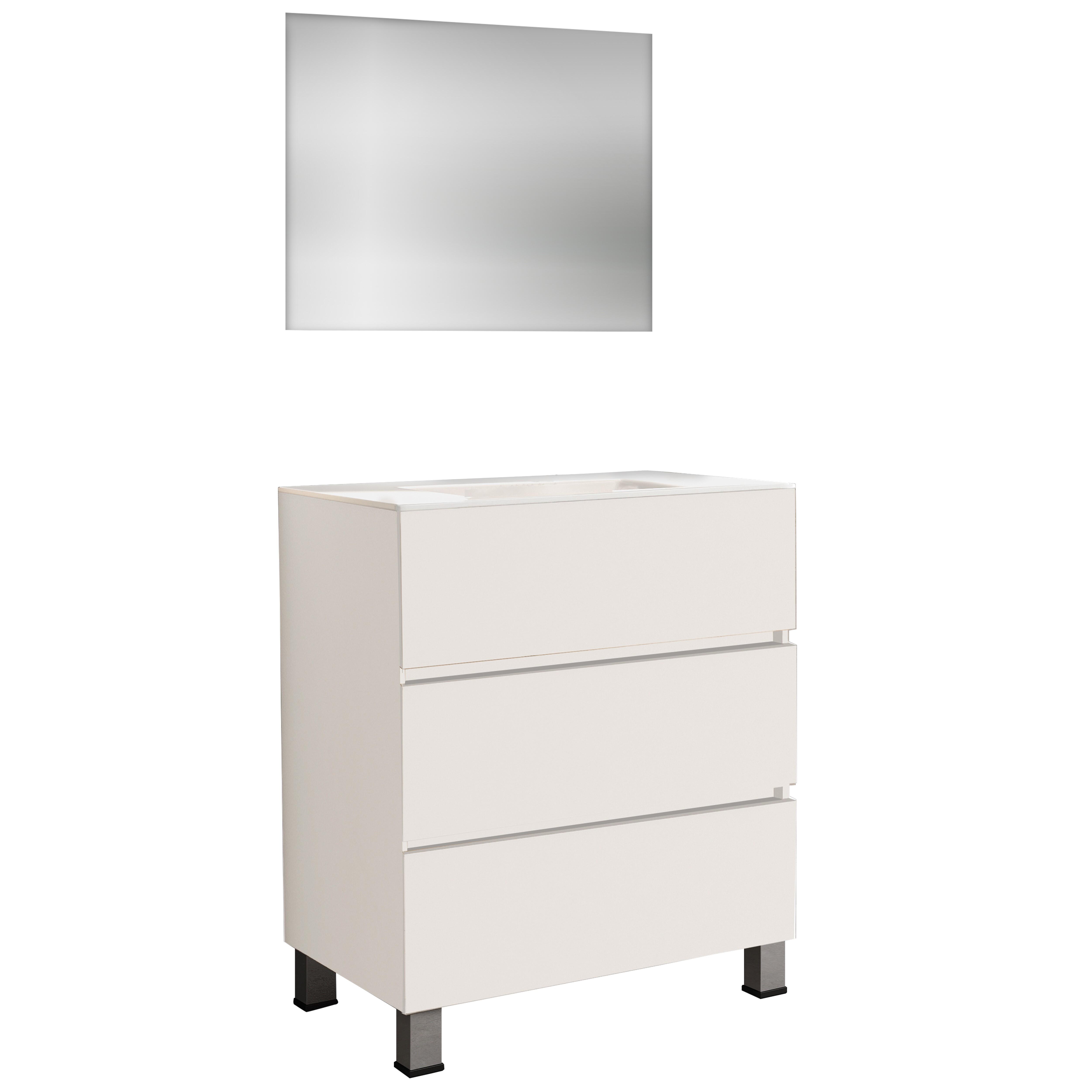CONJUNTO MUEBLE DE BAÑO CENTRUM BLANCO 70,5X45CM - 4