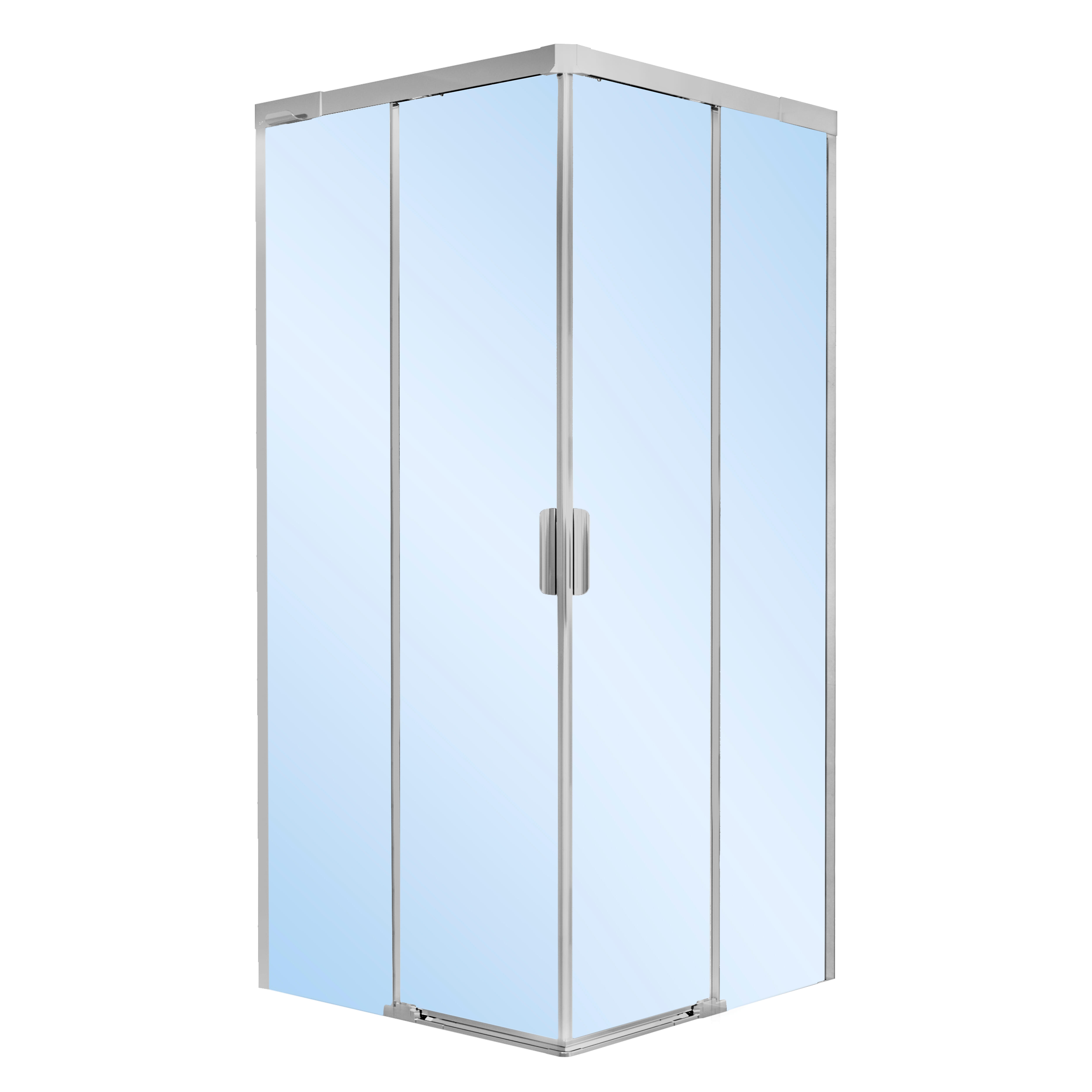 MAMPARA DE DUCHA ANGULAR CORREDERA GALA KLEVAN 80CM CROMO - 2