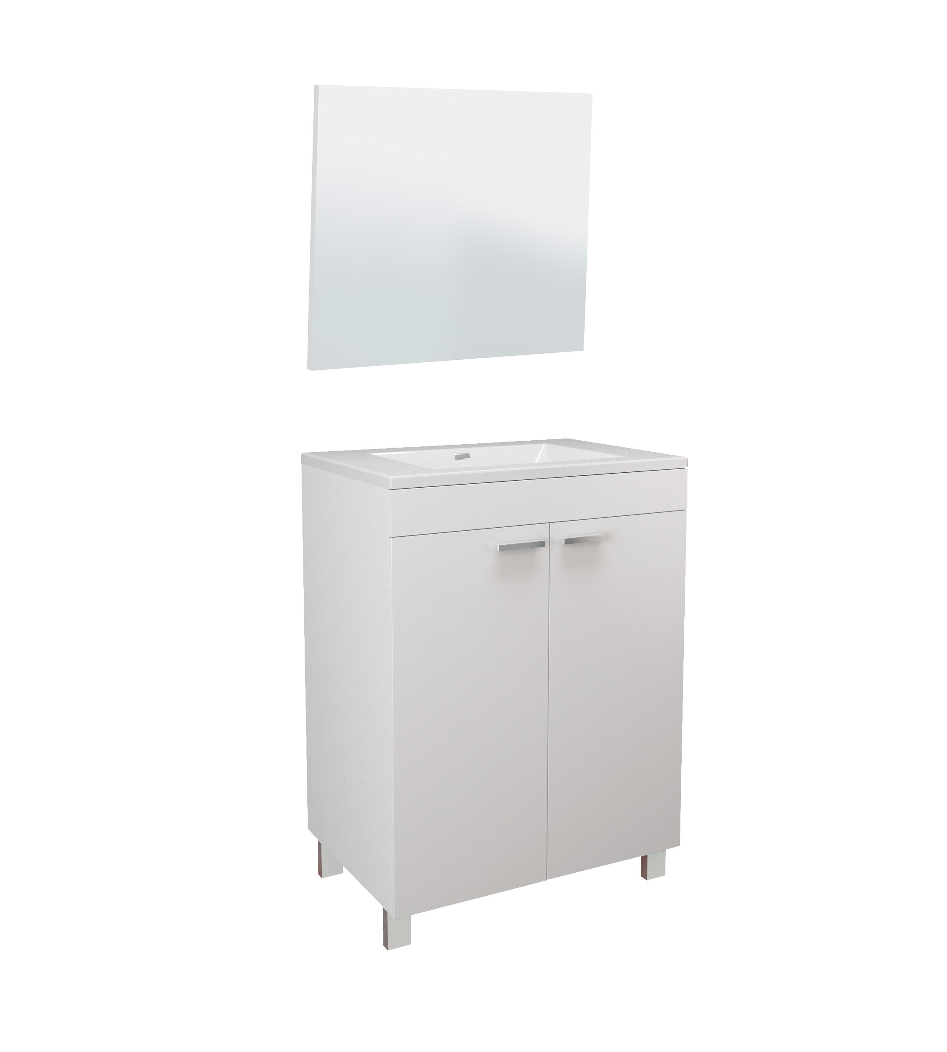 MUEBLE DE BAÑO CON ESPEJO LC1 BLANCO 81X46CM - 3