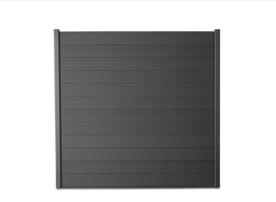 Poste para valla de aluminio gris de 6 x 230 x 6,5 cm COST - 3