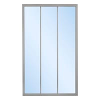 MAMPARA DE DUCHA 3 PUERTAS FRONTAL CORREDERA SIENA 160CM CROMO - 2
