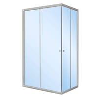 MAMPARA DE DUCHA RECTANGULAR CORREDERA CATANIA PRO 80X120CM CROMO - 2