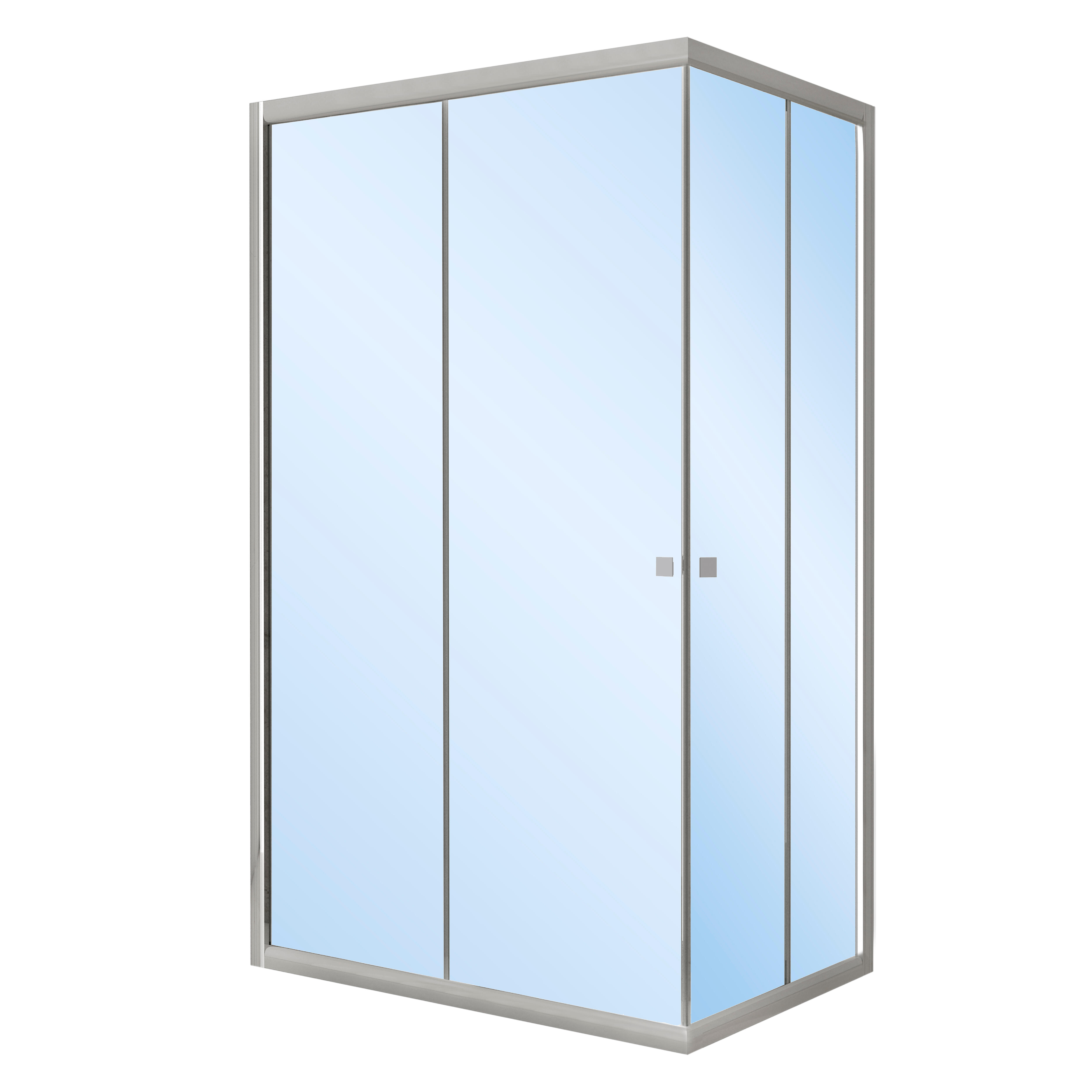 MAMPARA DE DUCHA RECTANGULAR CORREDERA CATANIA PRO 80X120CM CROMO - 2