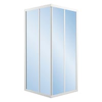 MAMPARA DE DUCHA CUADRADA CORREDERA SIENA 90X90CM BLANCO - 2