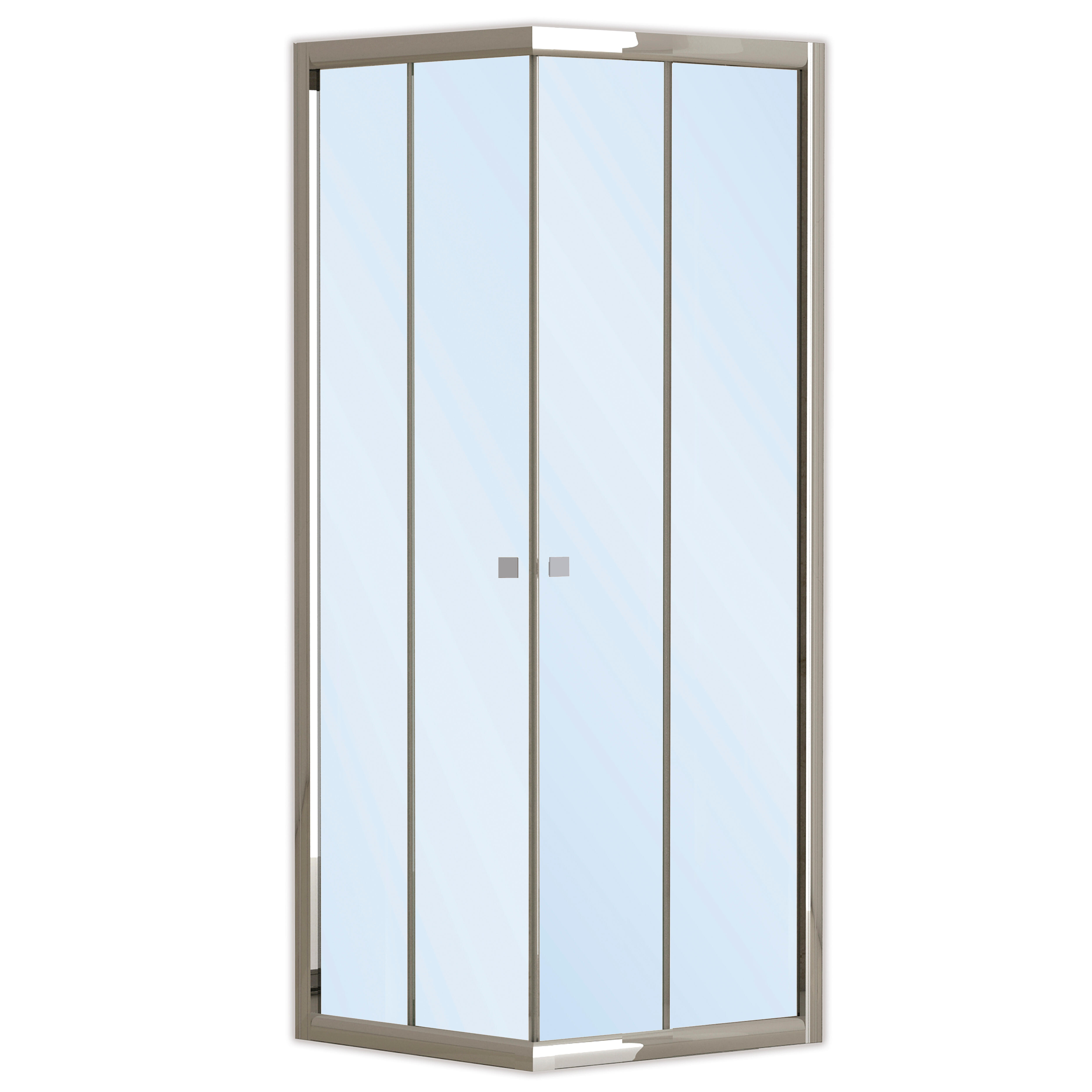 MAMPARA DE DUCHA RECTANGULAR CORREDERA CATANIA PRO 90X90CM CROMO - 2