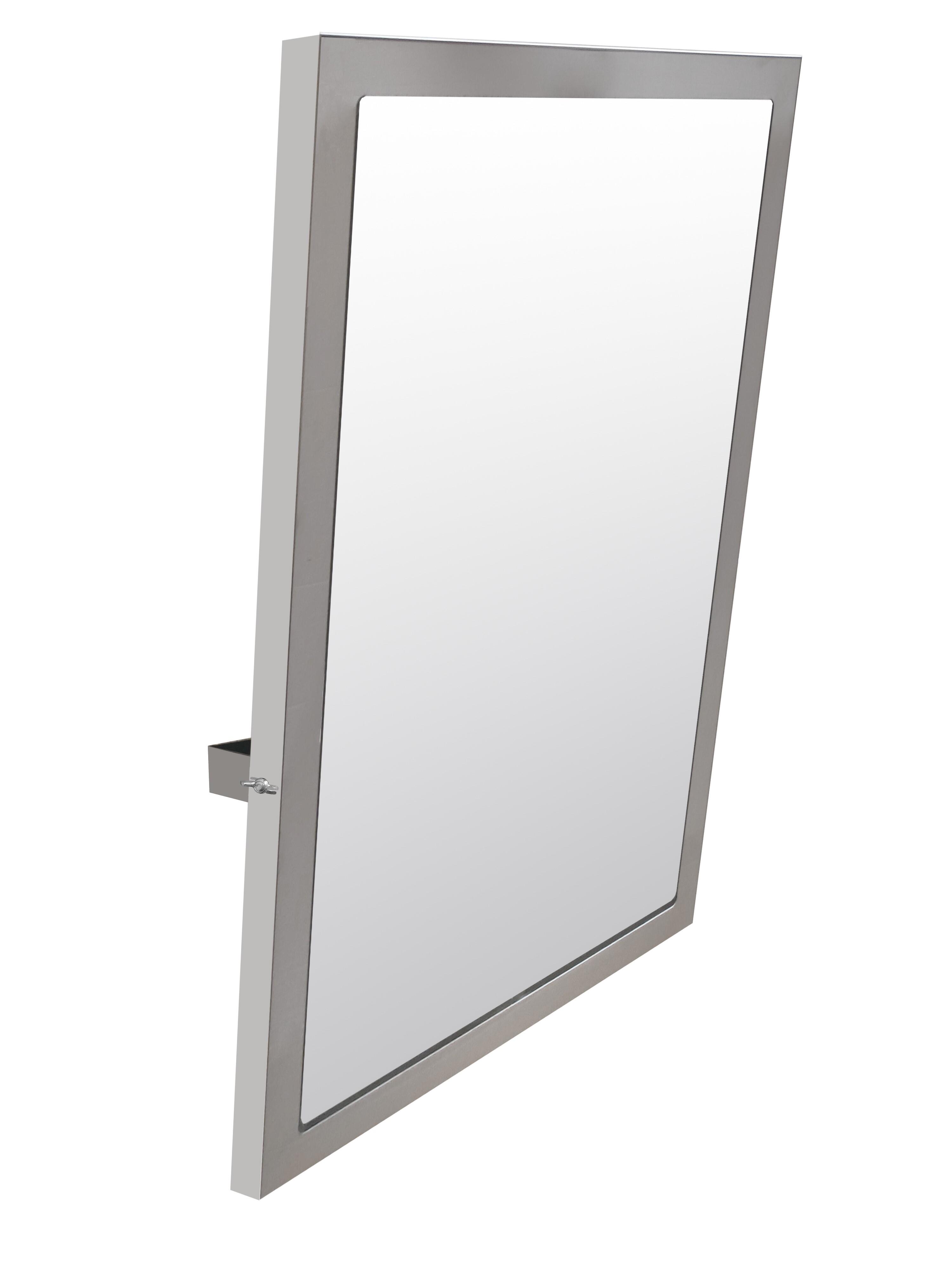 ESPEJO DE BAÑO BASCULANTE 46X66CM INOX - 2