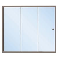 MAMPARA DE BAÑERA 3 PUERTAS FRONTAL CORREDERA DETROIT 150CM CROMO - 1