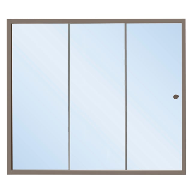 MAMPARA DE BAÑERA 3 PUERTAS FRONTAL CORREDERA DETROIT 150CM CROMO