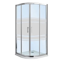 MAMPARA DE DUCHA CURVA CORREDERA LEXIE 80X80CM CROMO - 2