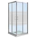 MAMPARA DE DUCHA CUADRADA CORREDERA LEXIE 80X80CM CROMO - 2