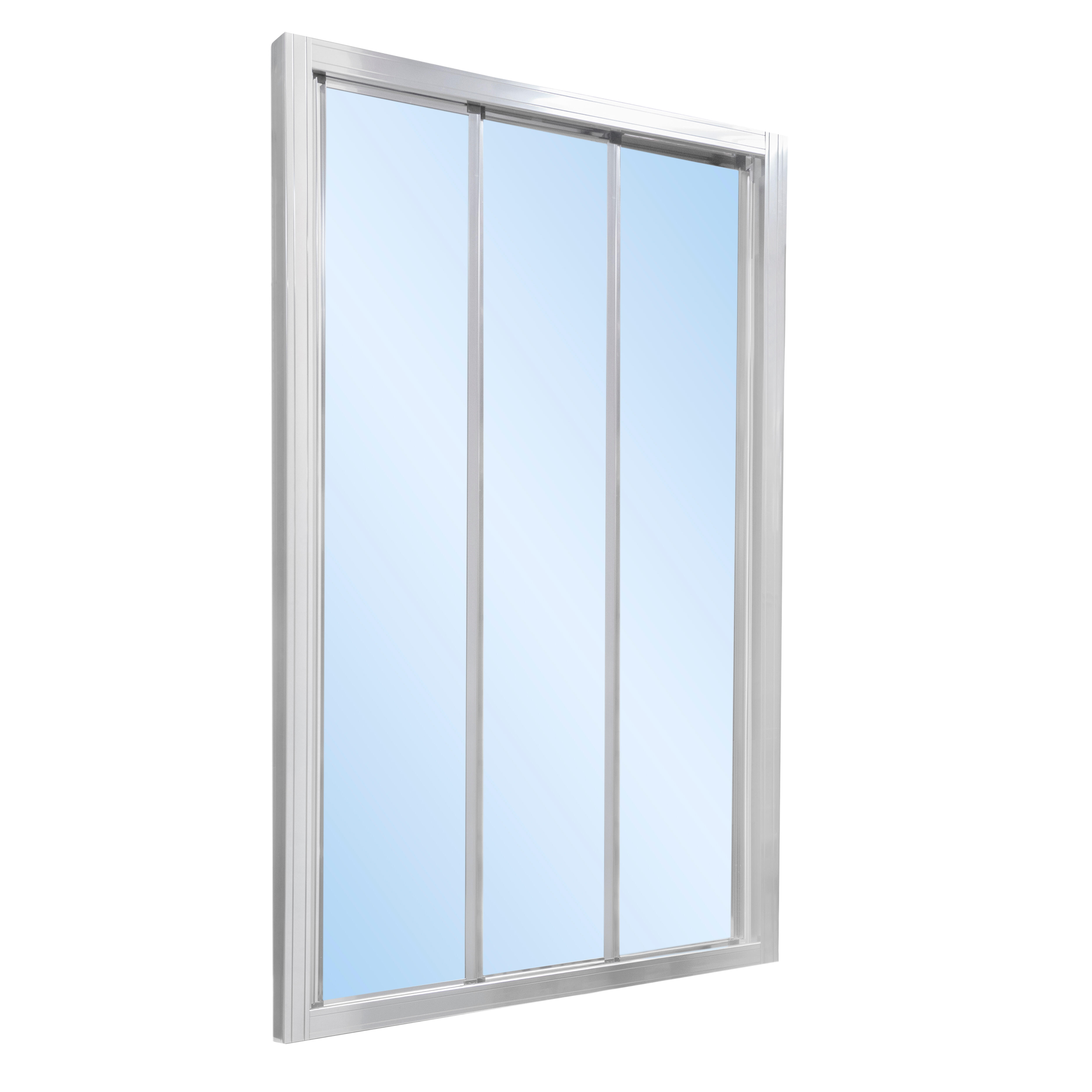 MAMPARA DE DUCHA 3 PUERTAS FRONTAL CORREDERA SIENA 140CM CROMO. - 2