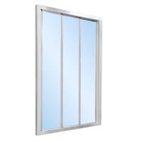 MAMPARA DE DUCHA 3 PUERTAS FRONTAL CORREDERA SIENA 160CM CROMO - 1