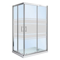 MAMPARA DE DUCHA RECTANGULAR CORREDERA LEXIE 70X120CM CROMO - 2