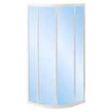 MAMPARA DE DUCHA CURVA CORREDERA SIENA 80X80CM BLANCO - 2