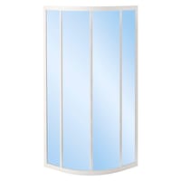MAMPARA DE DUCHA CURVA CORREDERA SIENA 80X80CM BLANCO - 2