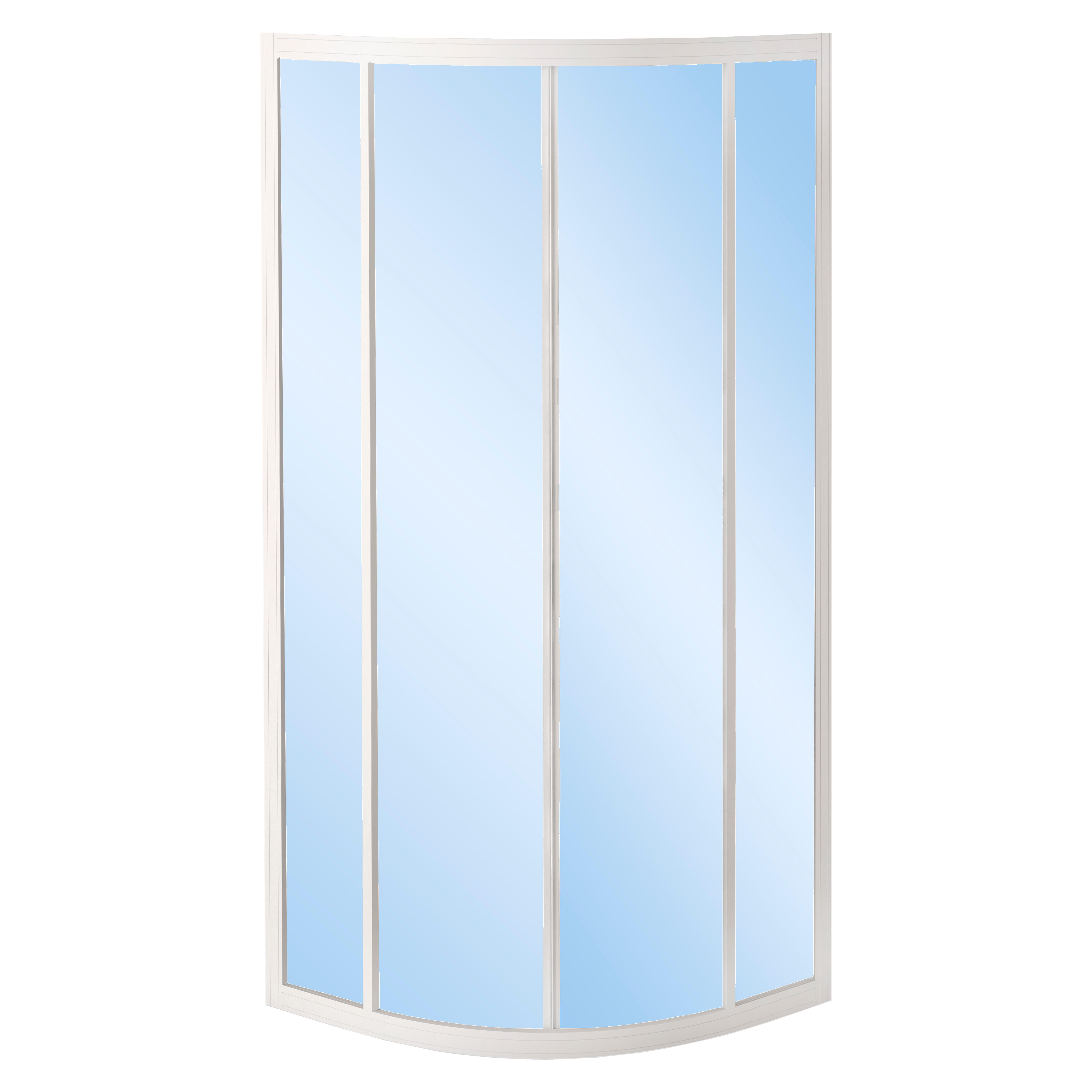 MAMPARA DE DUCHA CURVA CORREDERA SIENA 80X80CM BLANCO - 2