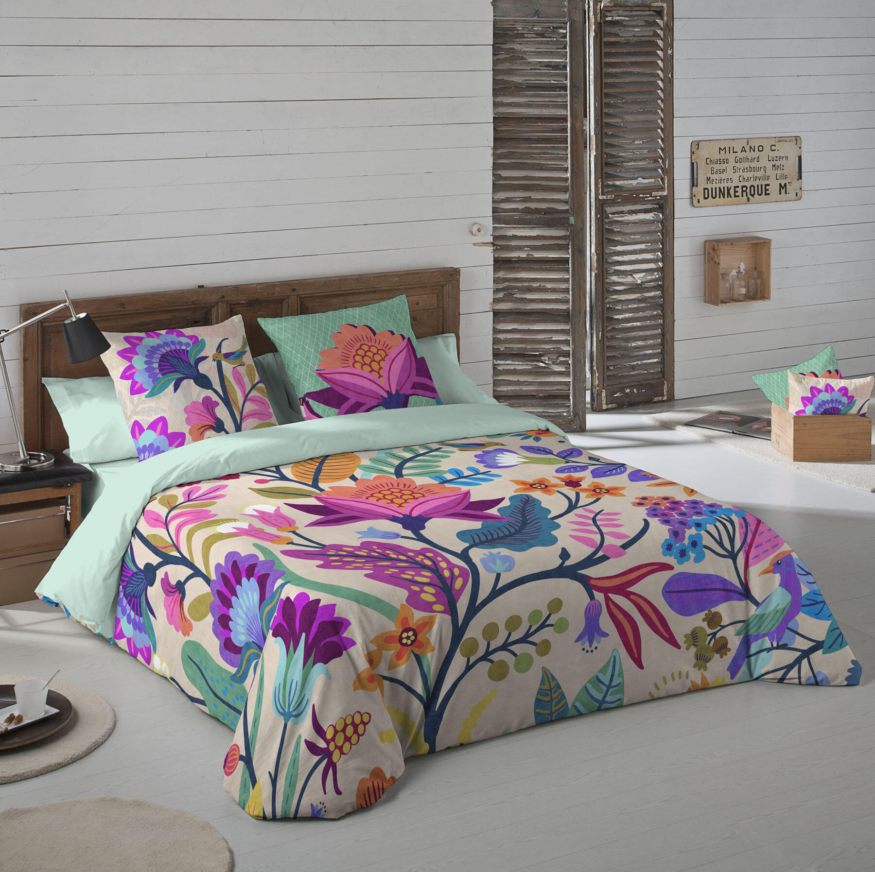 Juego de funda nórdica MARENA multicolor para cama de 90 cm - 3