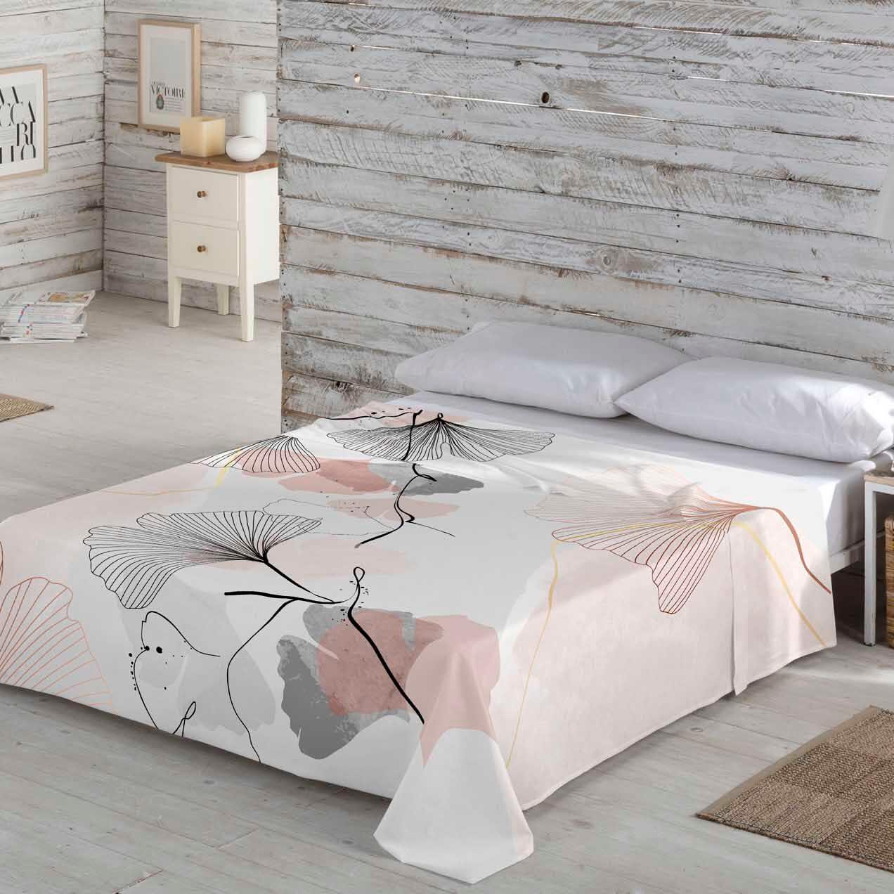 Juego de sábanas 3 piezas GINGKA 100% algodón cama 135 cm - 4