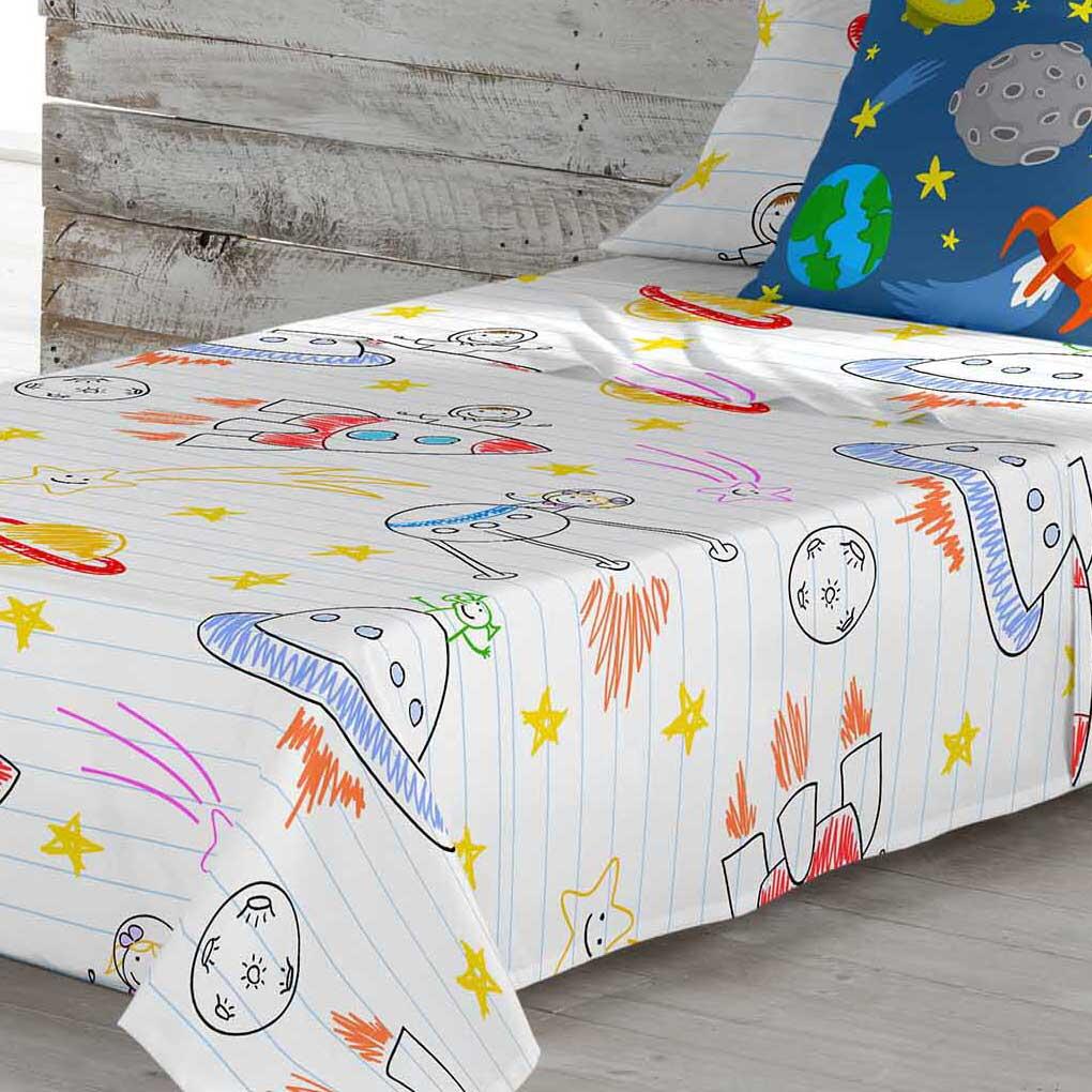 Juego de sábanas infantil LLUC 100% algodón cama 90 cm - 4
