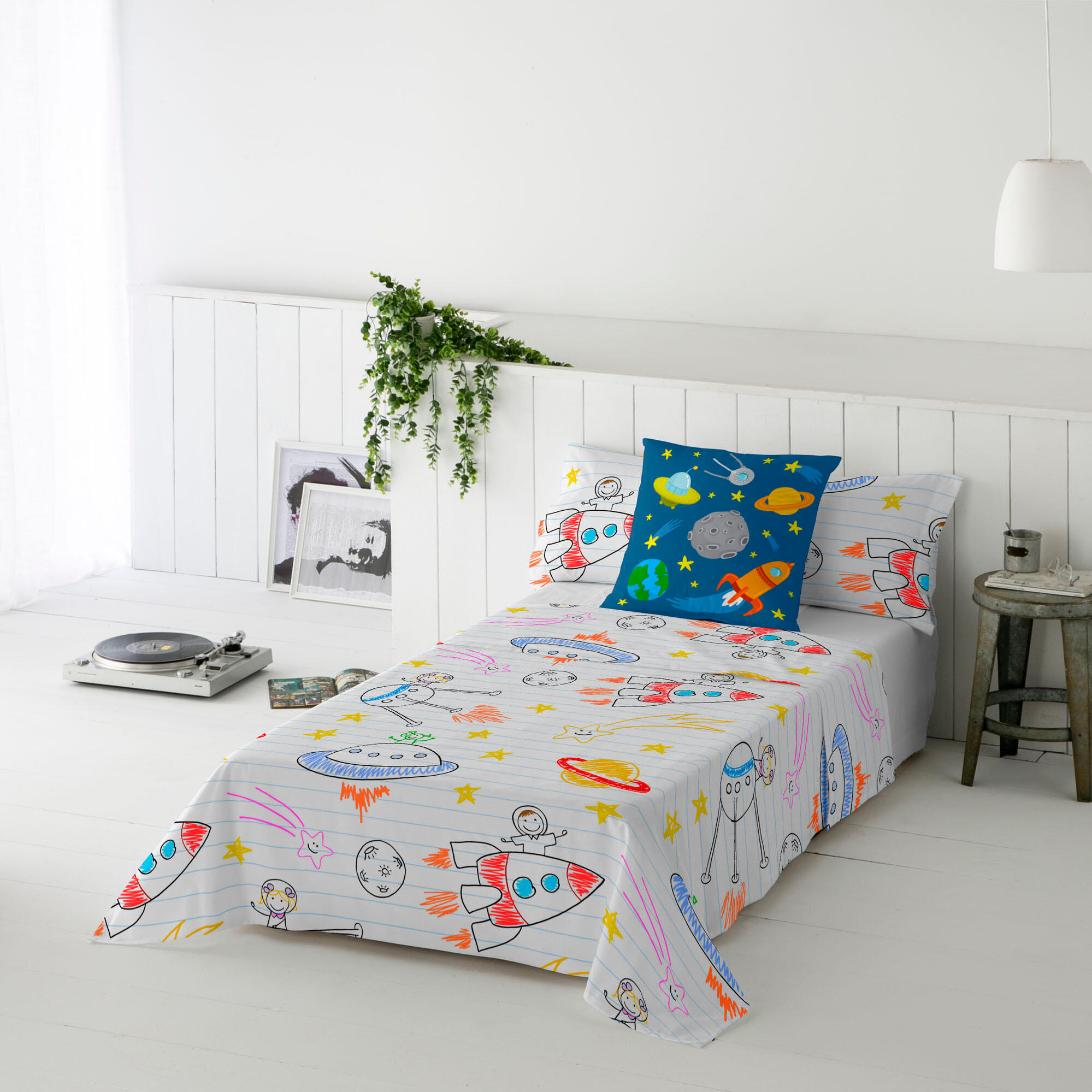 Juego de sábanas infantil LLUC 100% algodón cama 90 cm - 2