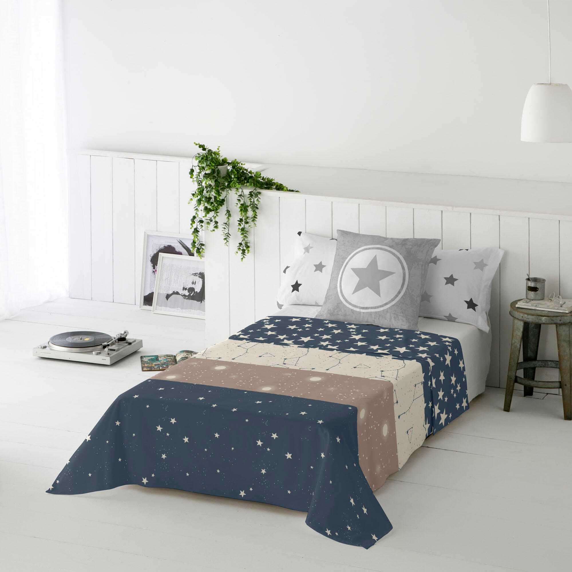 Cool Kids Colcha Bouti Reversible Indigo 105 Cm High Colcha Bouti