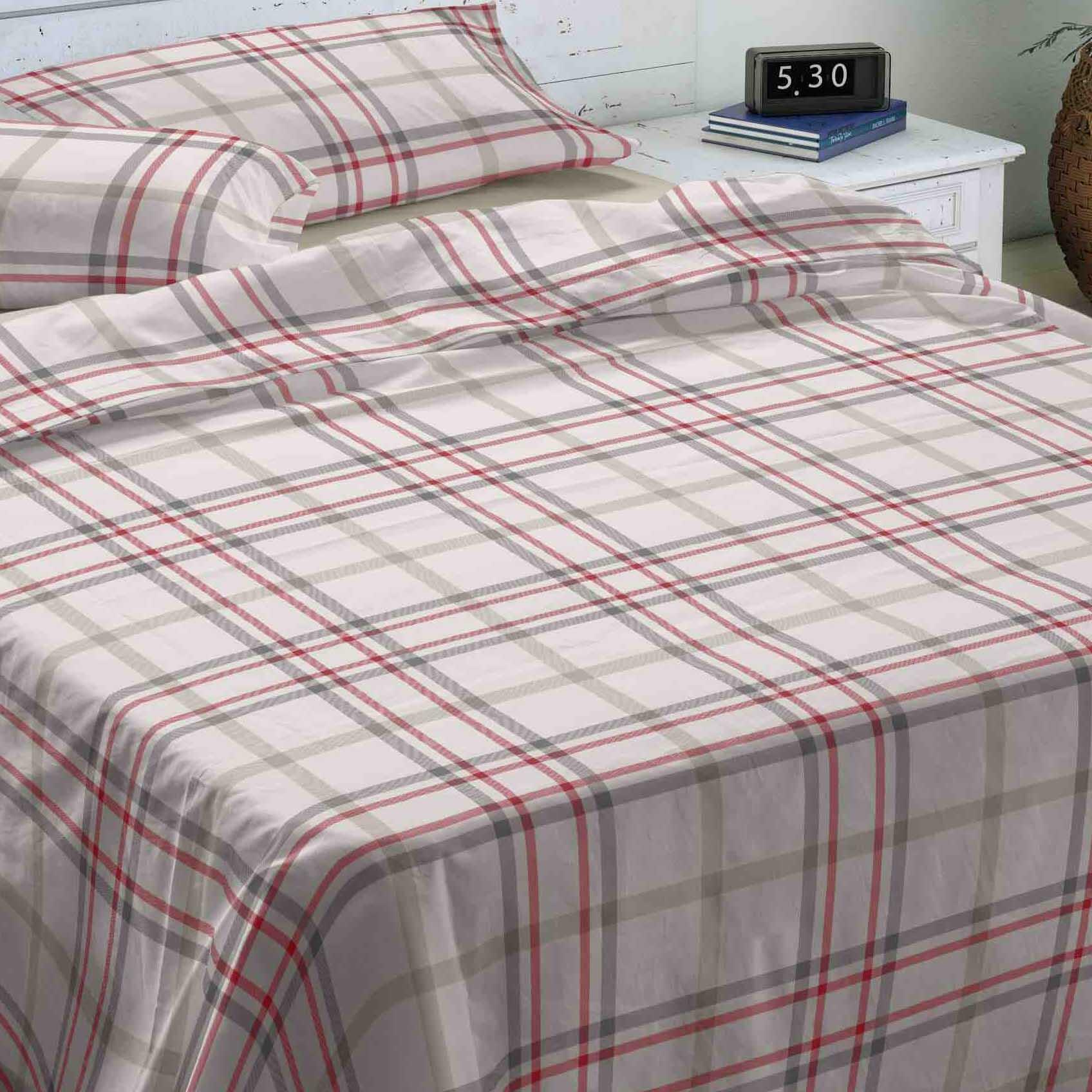 Juego de sábanas Támesis 3 piezas Franela 100% algodón para camas de 135 cm - 5