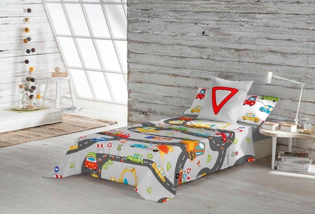 Juego de sábanas infantiles SCALEXTRIC 100% algodón cama 90 cm