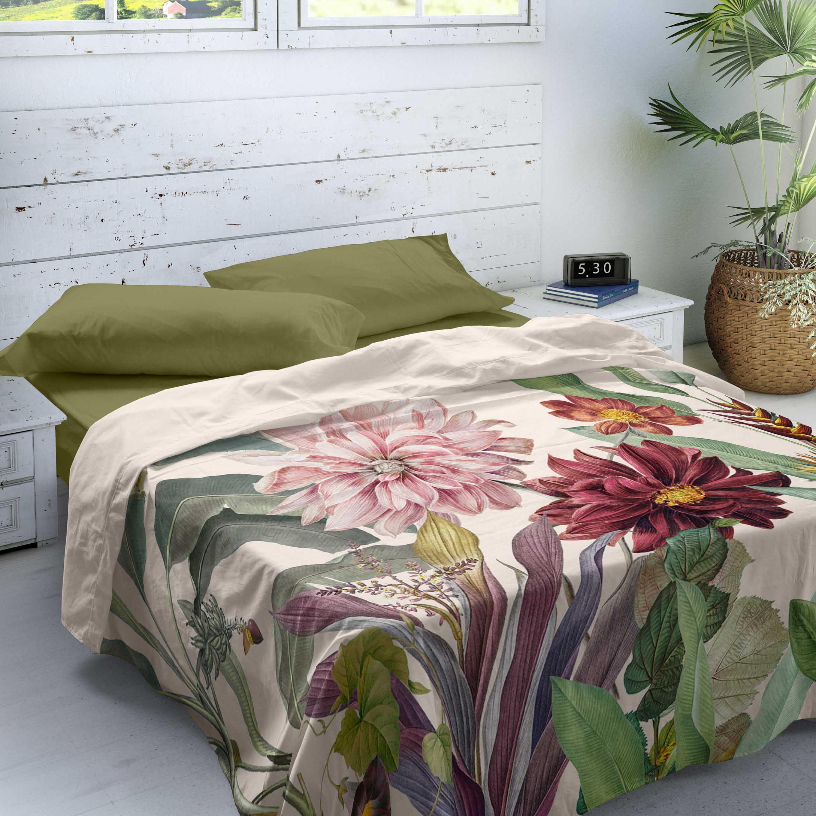 Juego de sábanas 4 piezas MIRELLE  100% algodón cama 150 cm - 3