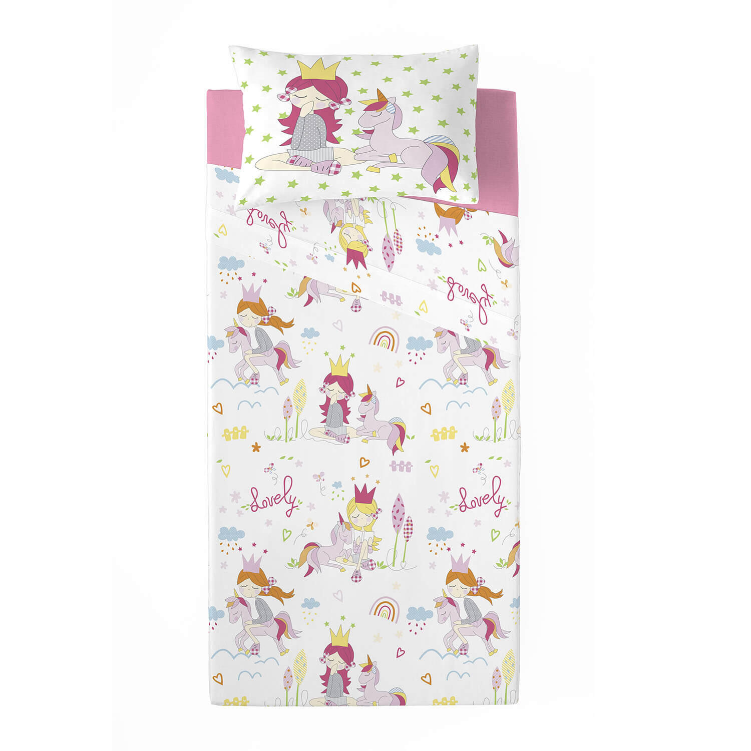 Juego de sábanas infantil LOVELY 100% algodón cama 90 cm - 2