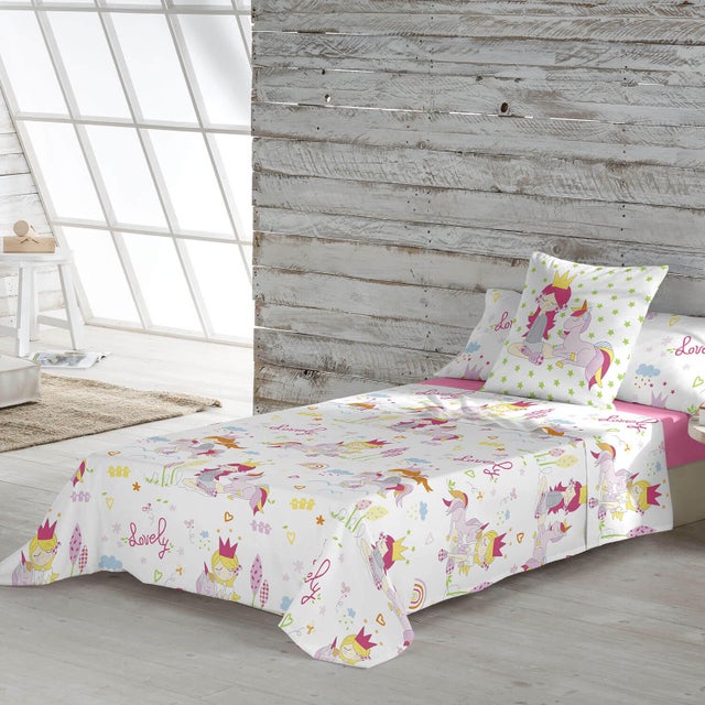Juego de sábanas infantil LOVELY 100% algodón cama 90 cm