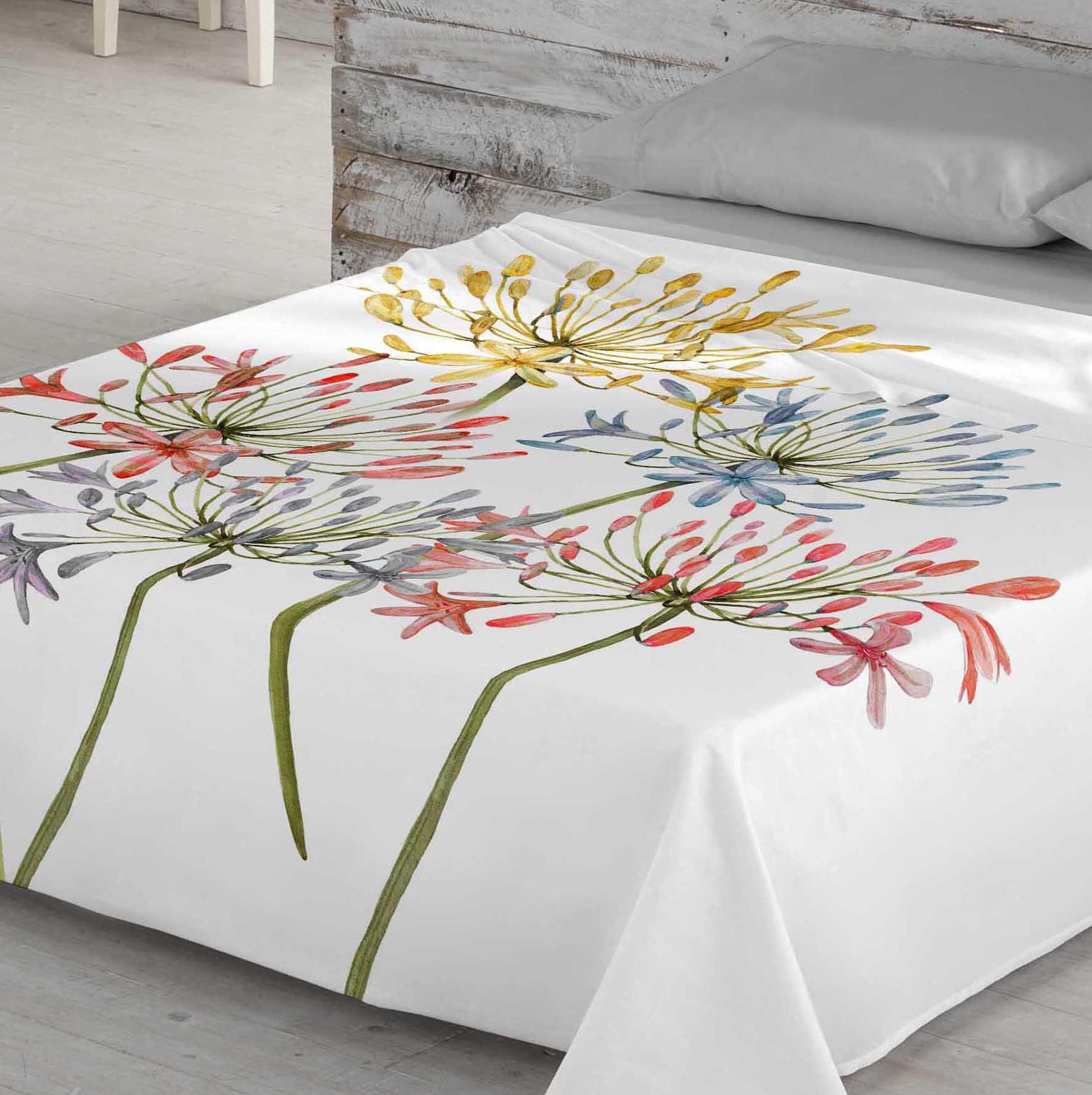 Juego de sábanas 4 piezas DENIA 100% algodón cama 150 cm - 4