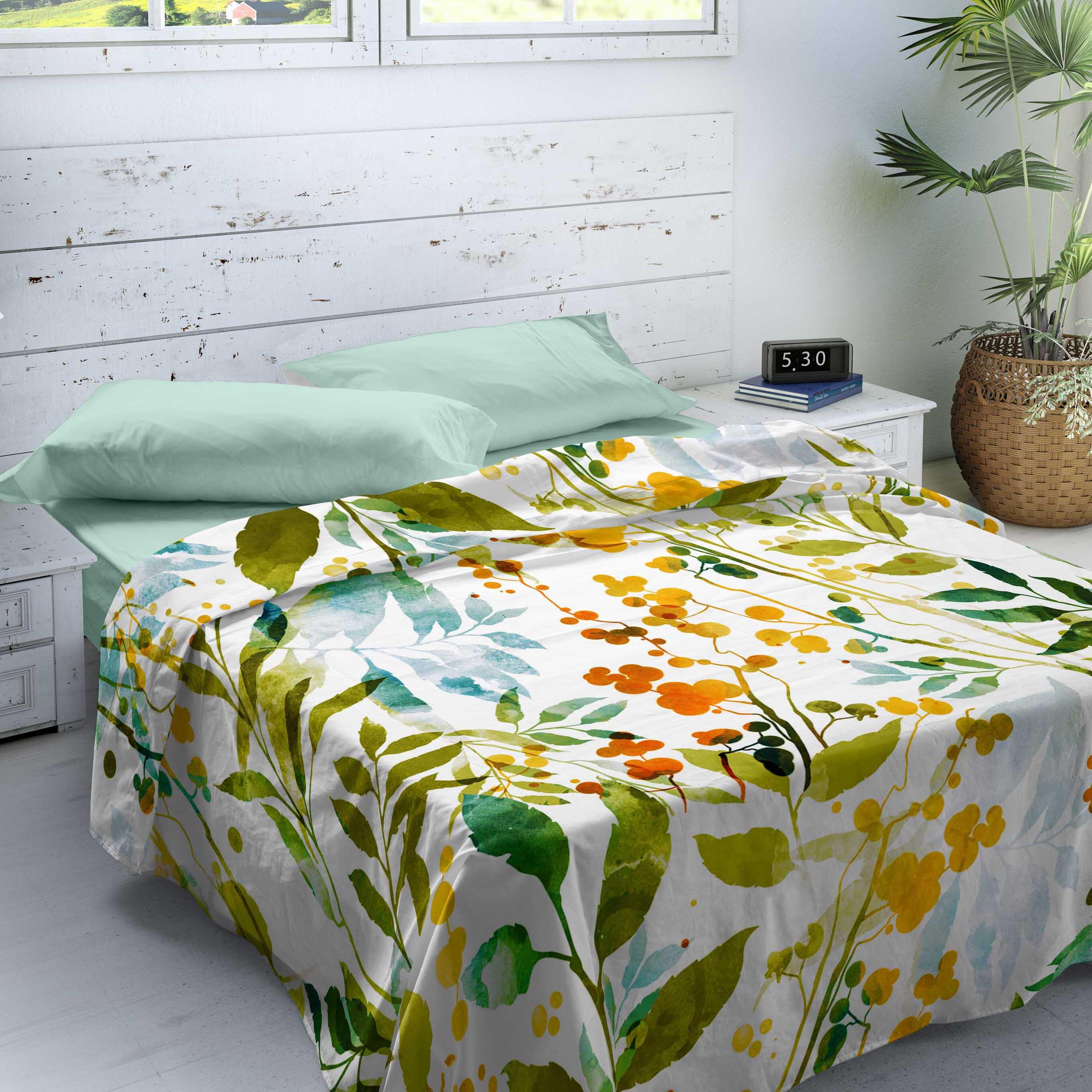 Juego de sábanas 4 piezas CALPE 100% algodón cama 150 cm - 2