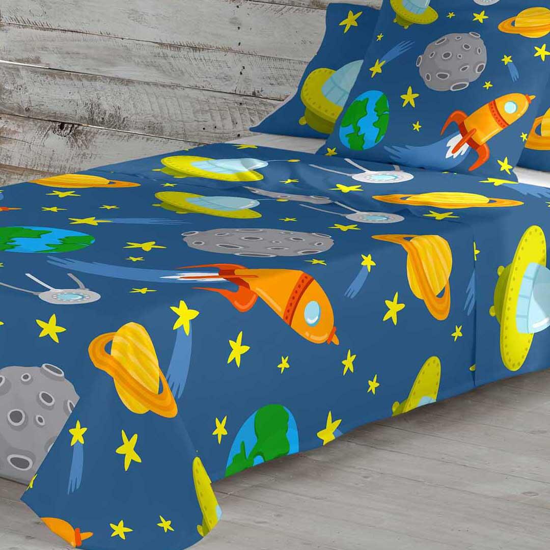 Juego de sábanas infantil BERTO 100% algodón cama 105 cm - 3