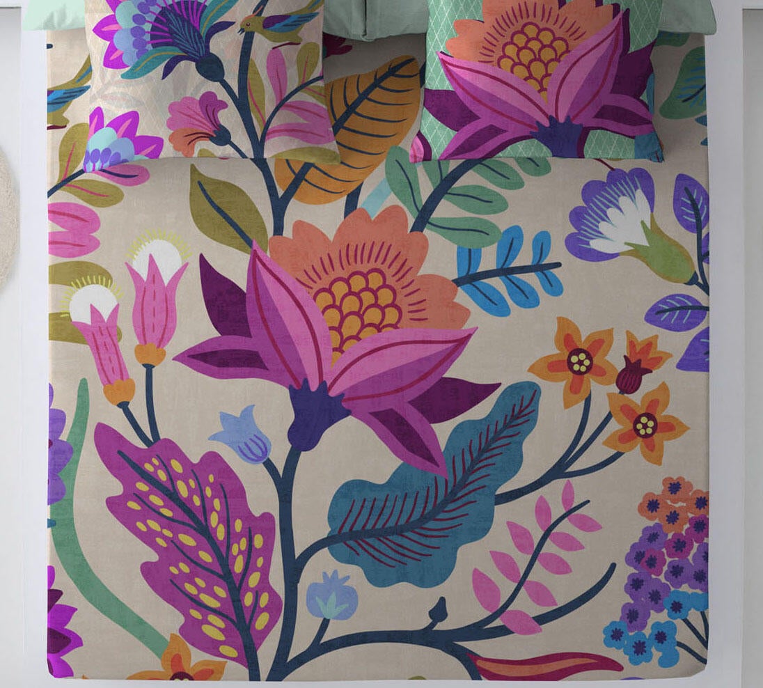 Juego de sábanas 3 piezas MARENA  100% algodón cama 150 cm - 3