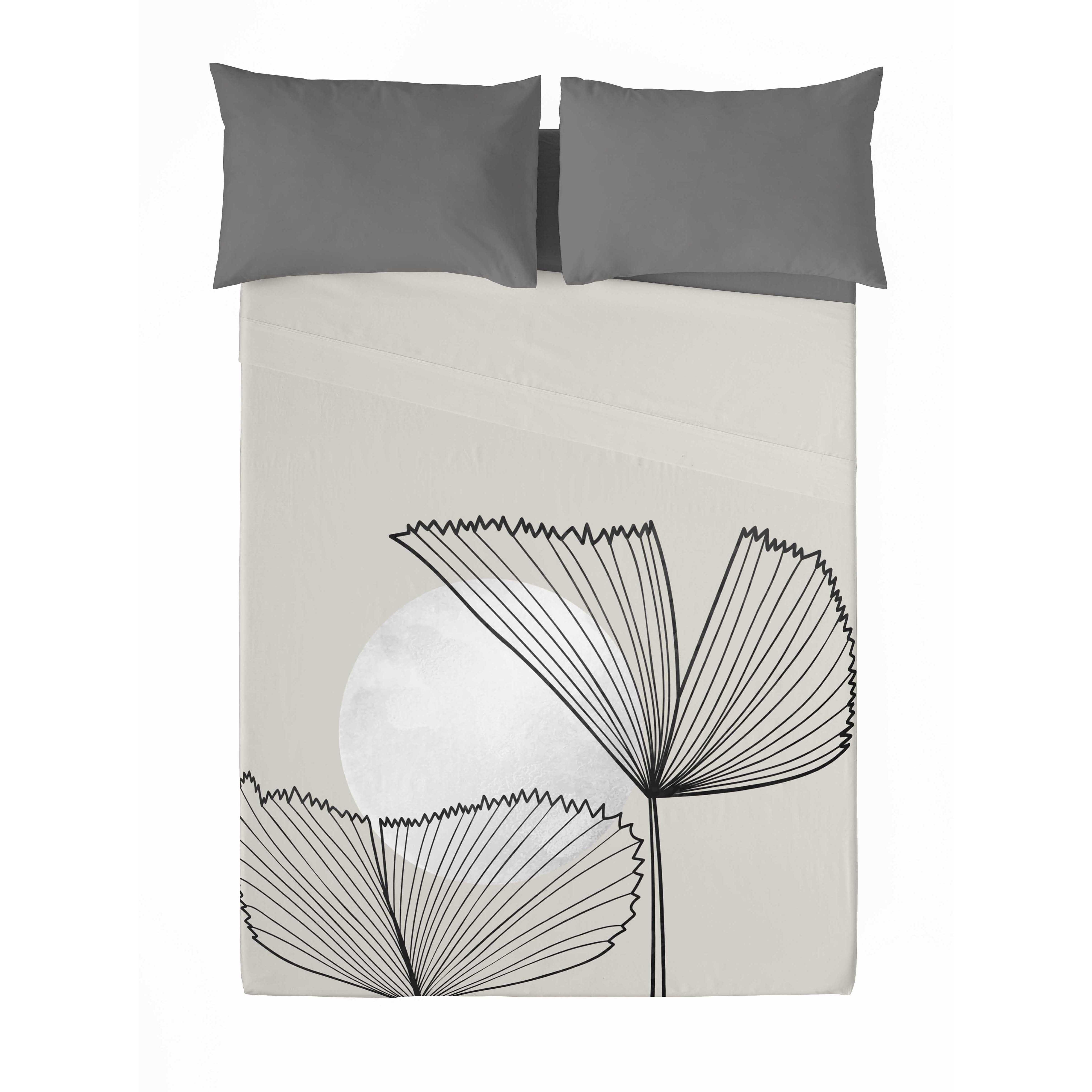 Juego de sábanas 3 piezas beige cama 90 cm
