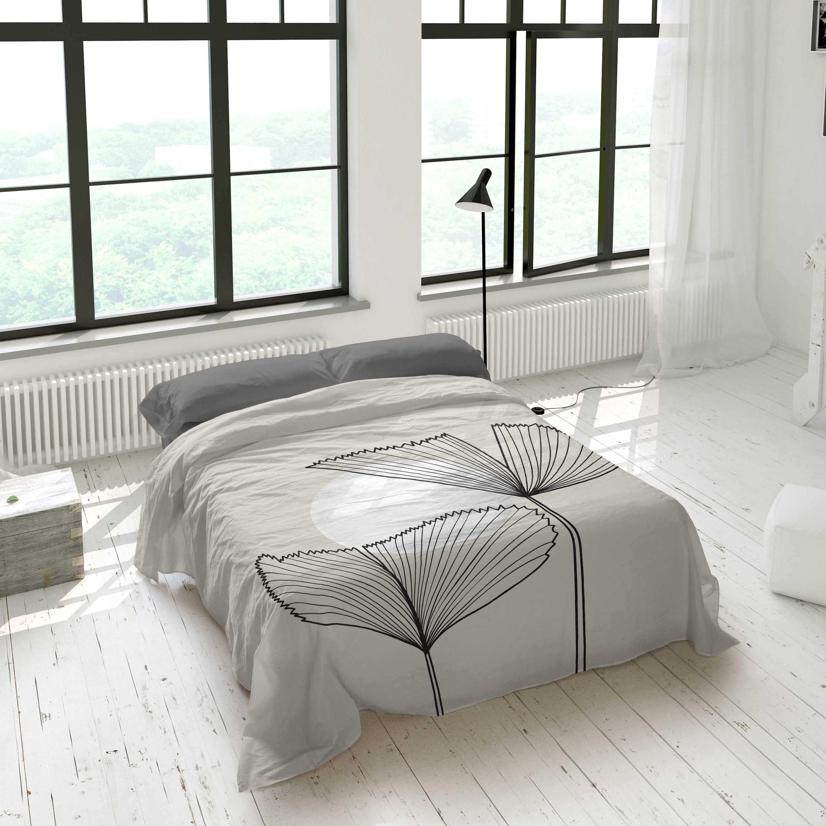 Juego de sábanas 3 piezas beige 100% algodón cama 90 cm