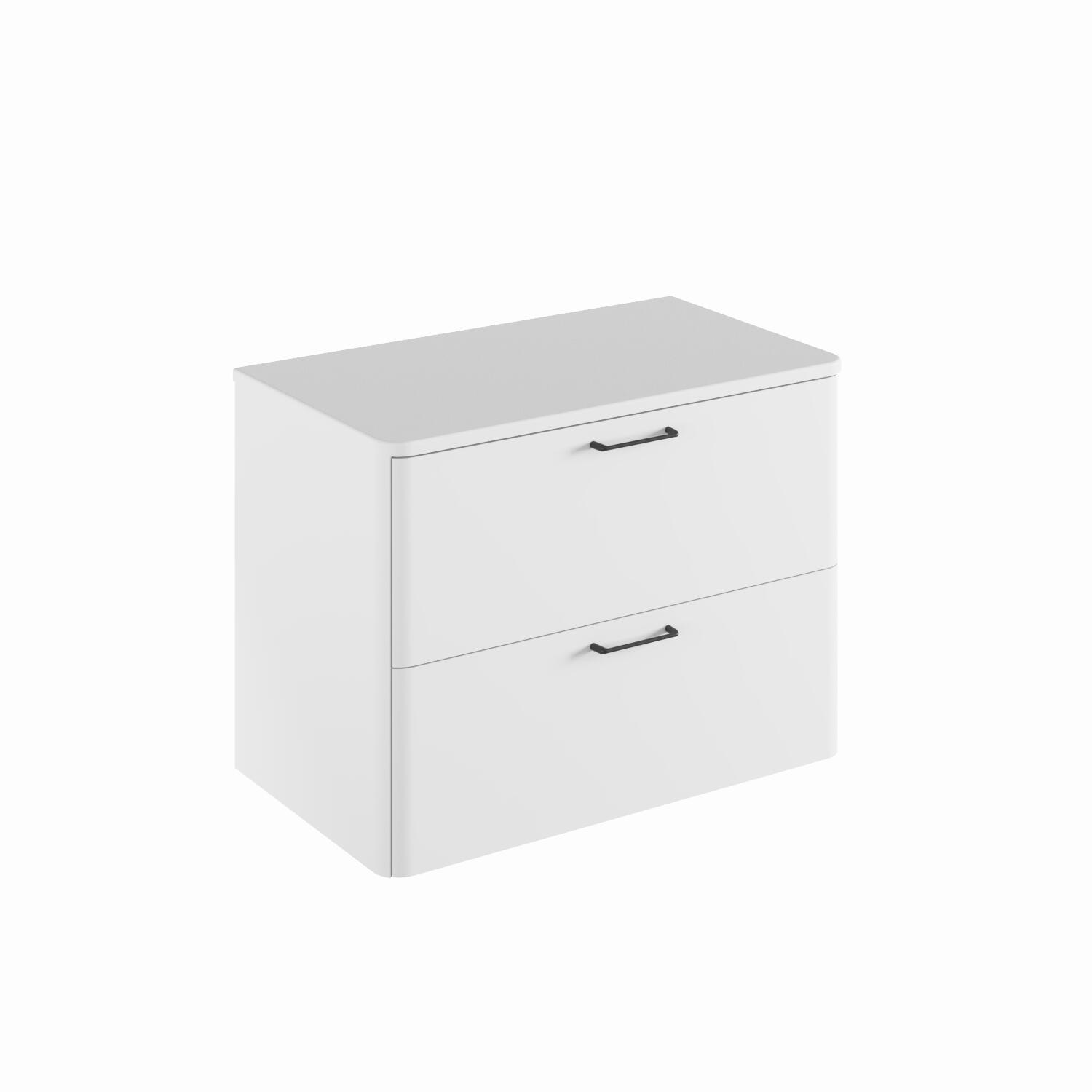 Móvel suspenso com tampo 80x46 cm 2 gavetas branco Roca Legacy - 2