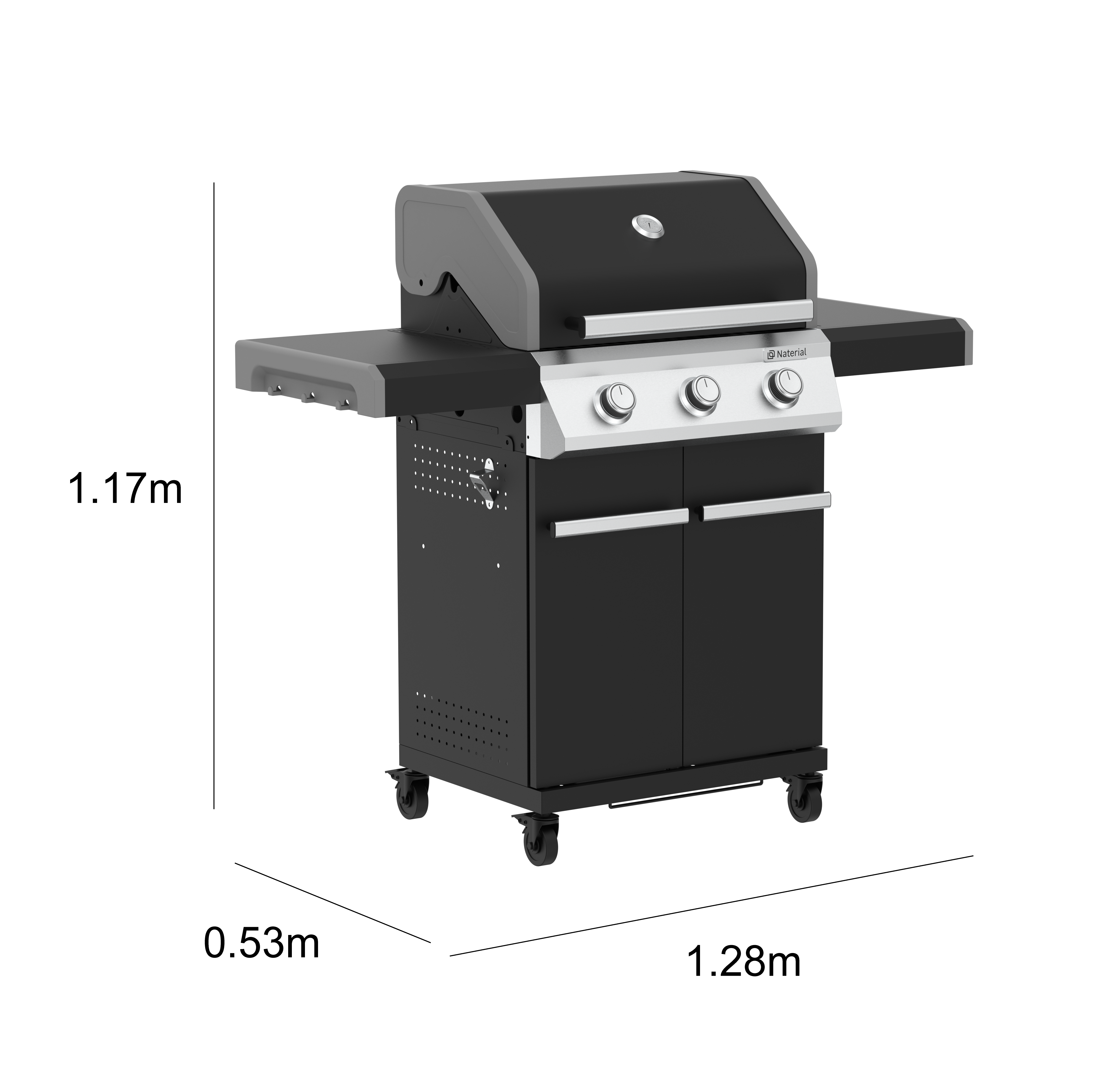 Barbecue a gas NATERIAL Kenton II 3 bruciatori - 4