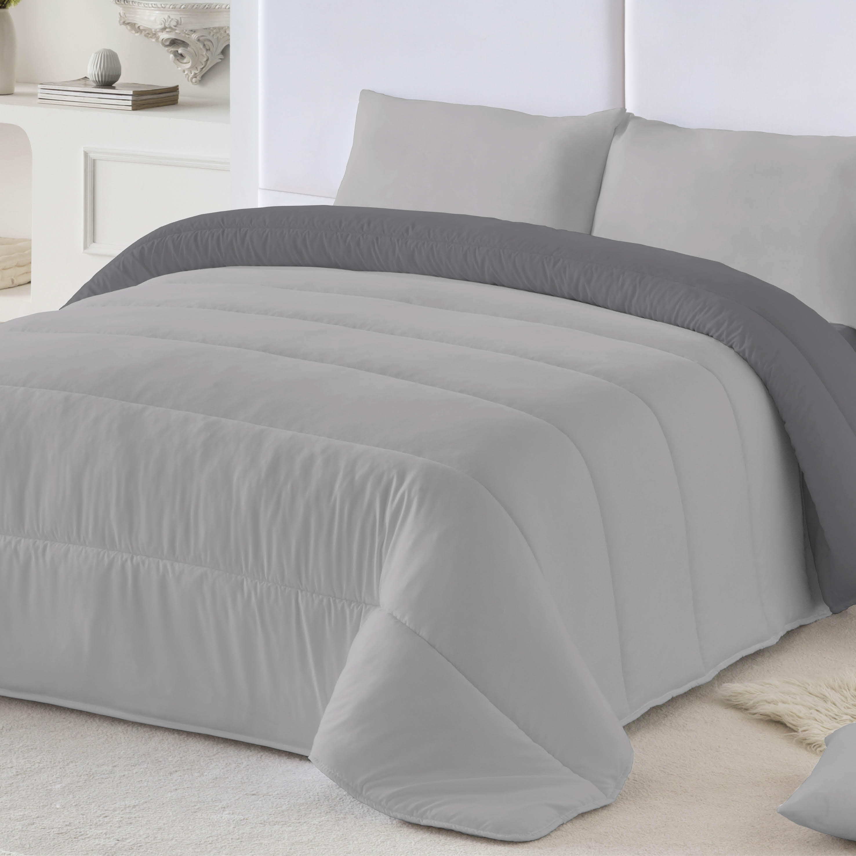 Edredón nórdico Gris 250x260 cm para camas de 150 cm - 2