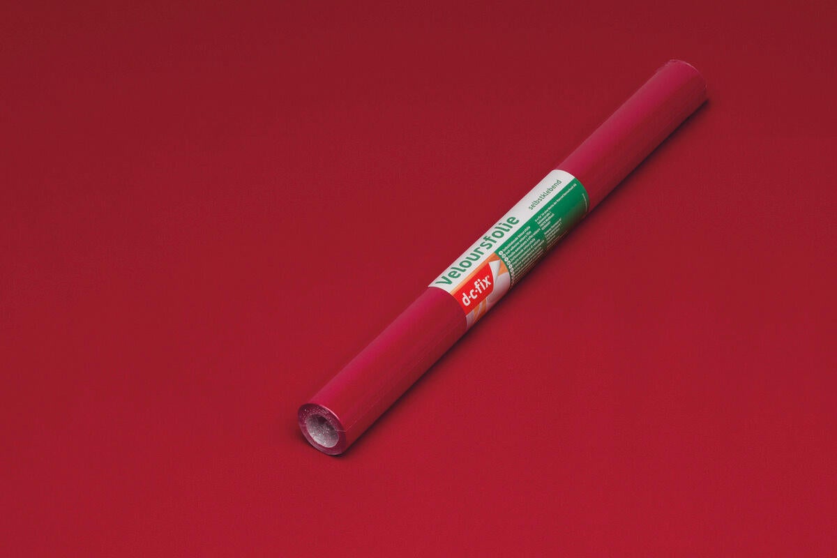 Rouleau adhésif décoratif velours, rouge, 1 m x 0.45 m - 4