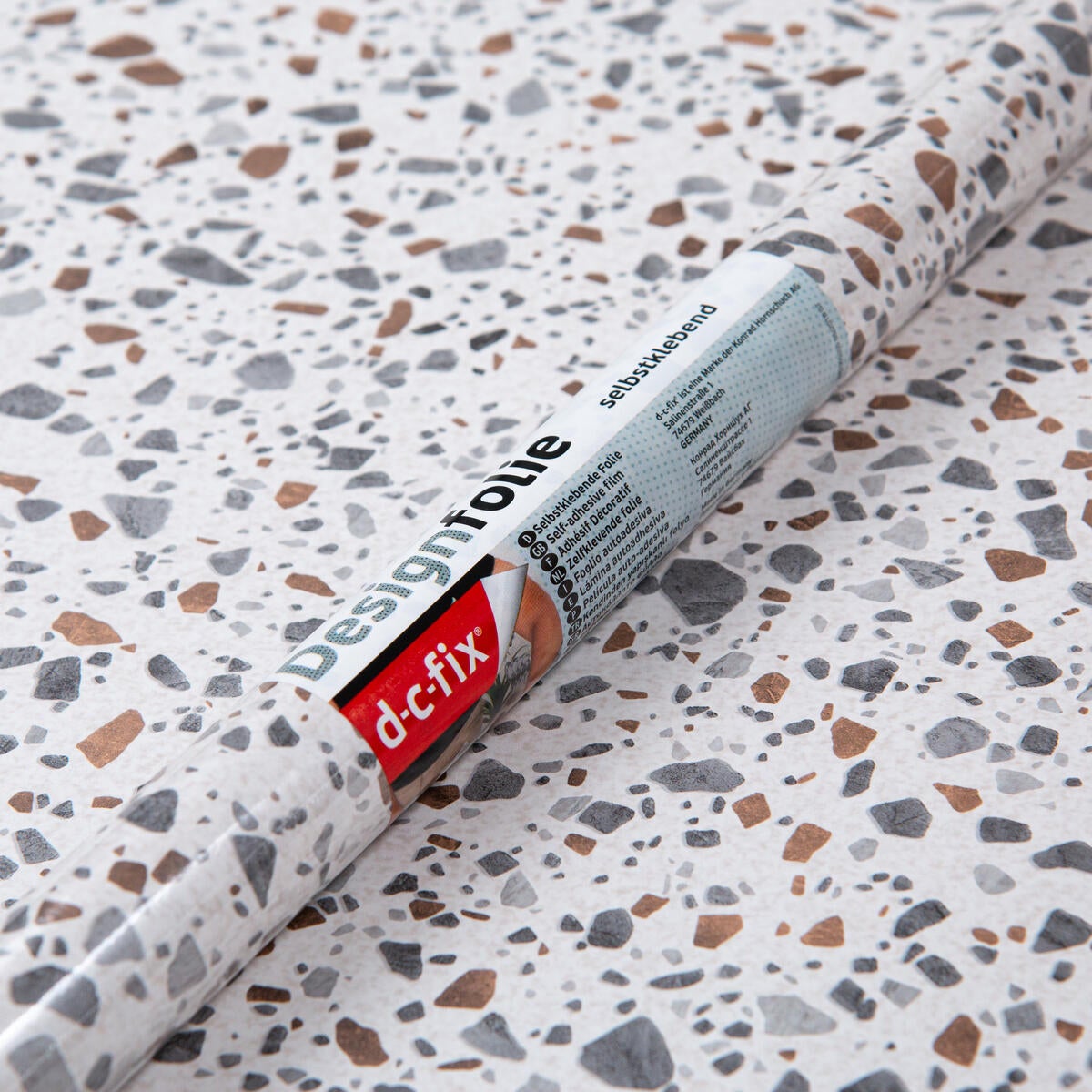 Rouleau adhésif décoratif D-C-FIX Effet pierre, terrazzo l.0.45 x L.2 m - 5