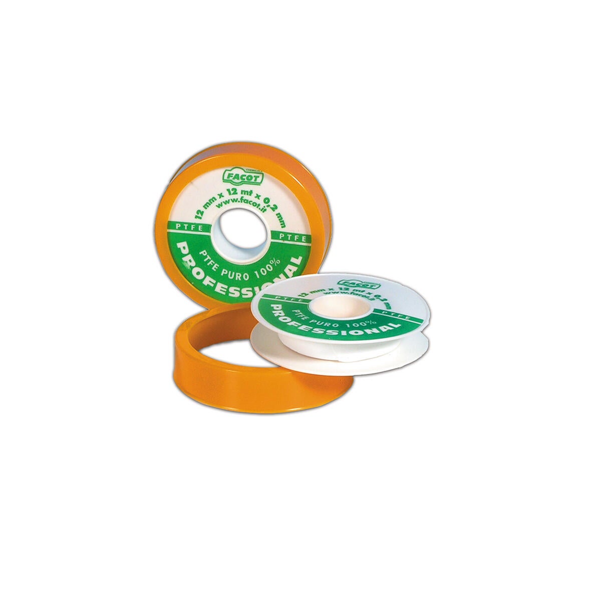 Nastro teflon Politetrafluoroetilene (PTFE Teflon) FACOT NASTRO PTFE PROF H 19mmx12 m Sp 0,2mm 0.019 x 12 x Sp 0.2 mm - 2