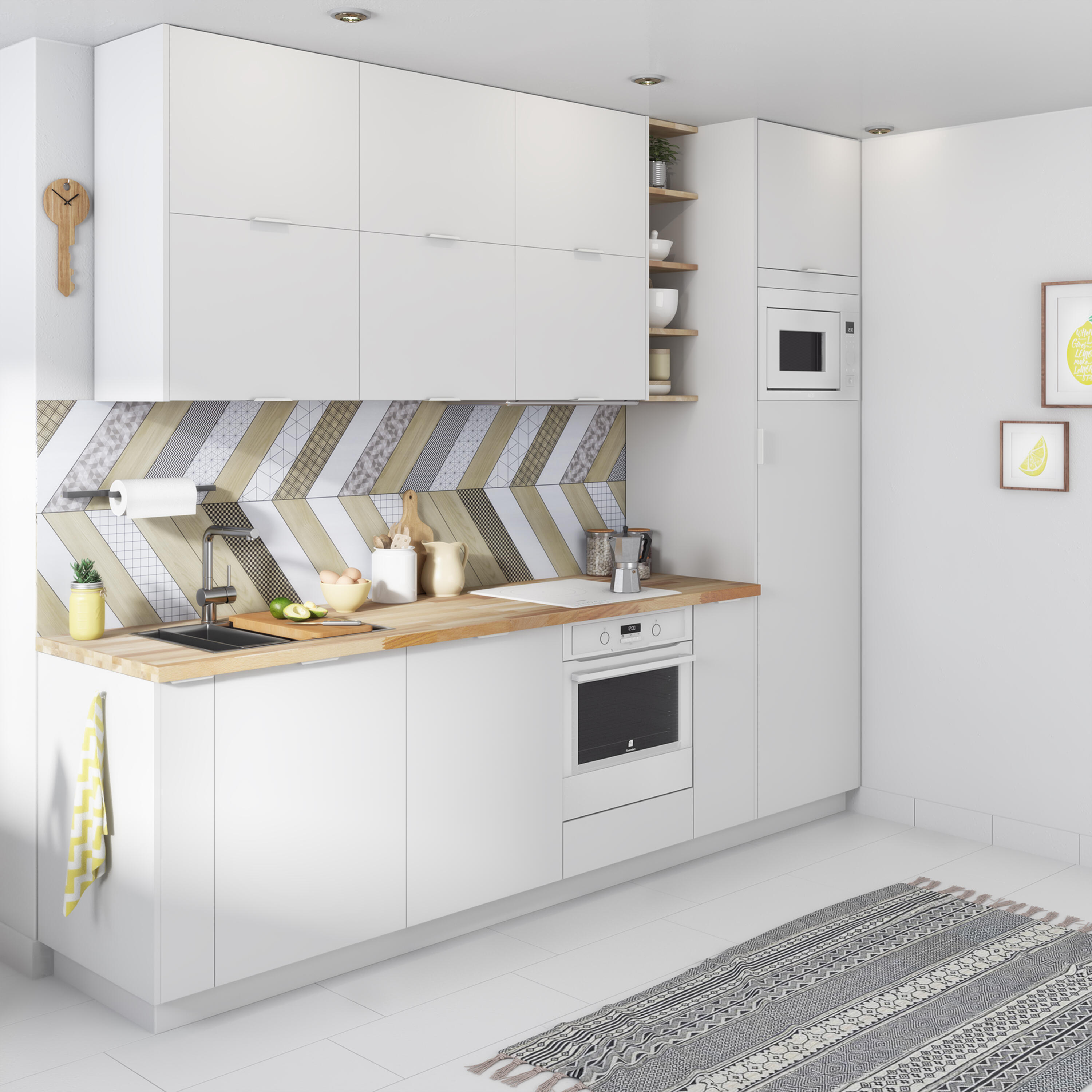 Painel/Porta de cozinha Delinia Sofia 60X215 cm branco - 3